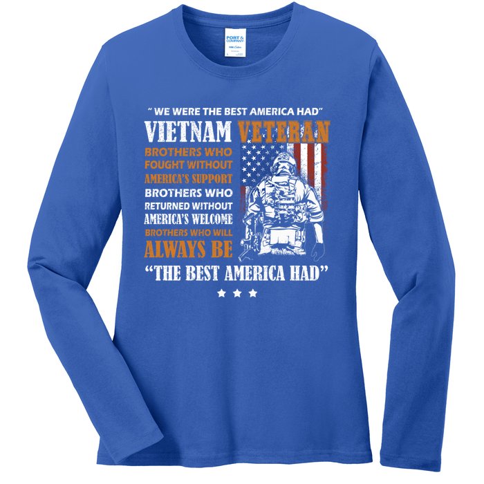 Vietnam Veteran The Best America Had Proud Cute Gift Ladies Long Sleeve Shirt