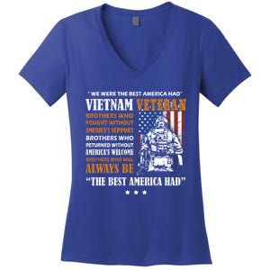 Vietnam Veteran The Best America Had Proud Cute Gift Women's V-Neck T-Shirt