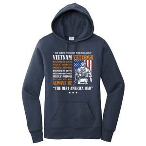 Vietnam Veteran The Best America Had Proud Cute Gift Women's Pullover Hoodie