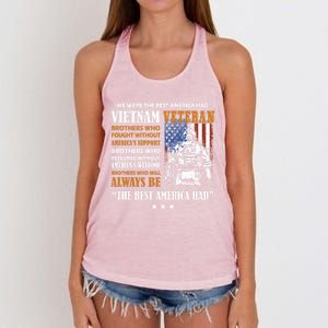 Vietnam Veteran The Best America Had Proud Cute Gift Women's Knotted Racerback Tank