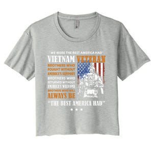 Vietnam Veteran The Best America Had Proud Cute Gift Women's Crop Top Tee