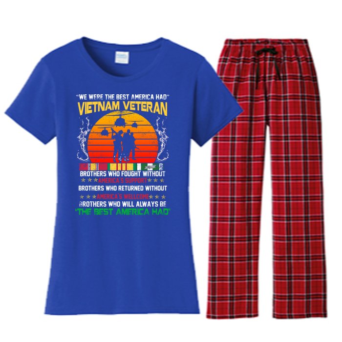 Vietnam Veteran The Best America Had Proud Gift Women's Flannel Pajama Set