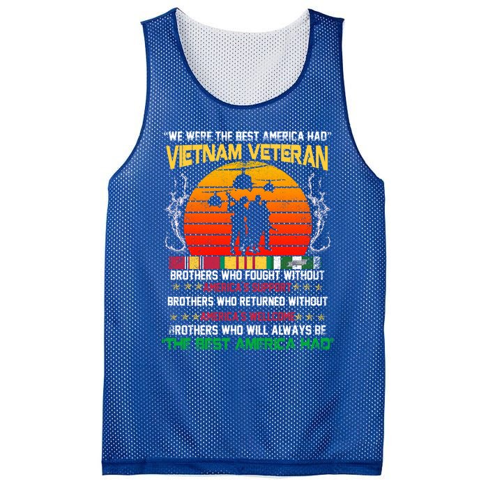 Vietnam Veteran The Best America Had Proud Gift Mesh Reversible Basketball Jersey Tank