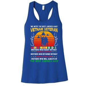 Vietnam Veteran The Best America Had Proud Gift Women's Racerback Tank