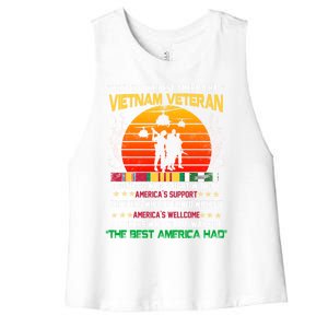 Vietnam Veteran The Best America Had Proud Gift Women's Racerback Cropped Tank