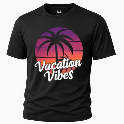 Vacation Vibes Tropical Retro Sunset Performance Shirt