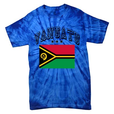 Vanuatu Vintage Throwback Flag Souvenir Gift Tie-Dye T-Shirt