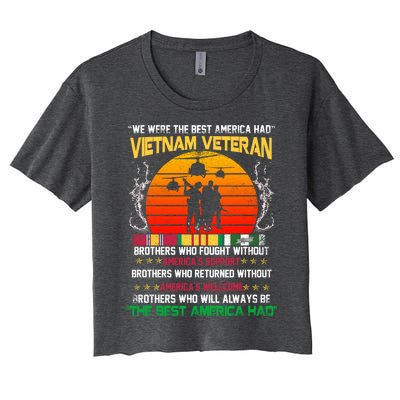 Vietnam Veteran The Best America Had Proud Gift Women's Crop Top Tee