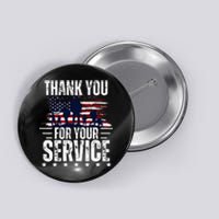 Vintage Veteran Thank You For Your Service Veteran's Day Button