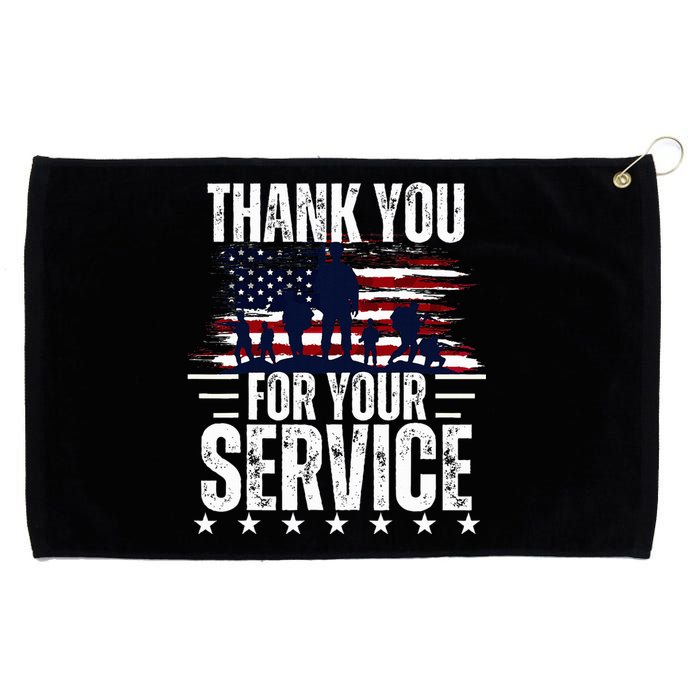 Vintage Veteran Thank You For Your Service Veteran's Day Grommeted Golf Towel