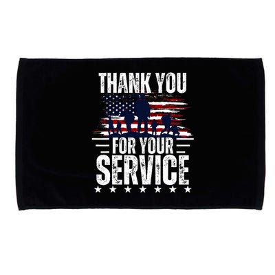 Vintage Veteran Thank You For Your Service Veteran's Day Microfiber Hand Towel