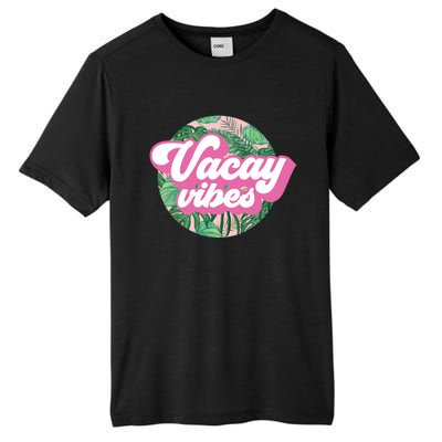 Vacay Vibes Tropical Palm Leaf Graphic Gift Tall Fusion ChromaSoft Performance T-Shirt