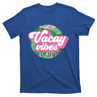 Vacay Vibes Tropical Palm Leaf Graphic Gift T-Shirt