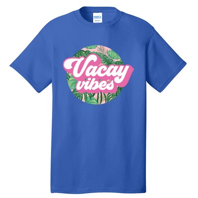 Vacay Vibes Tropical Palm Leaf Graphic Gift Tall T-Shirt