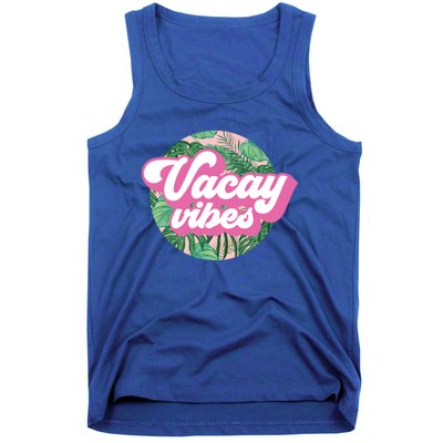 Vacay Vibes Tropical Palm Leaf Graphic Gift Tank Top