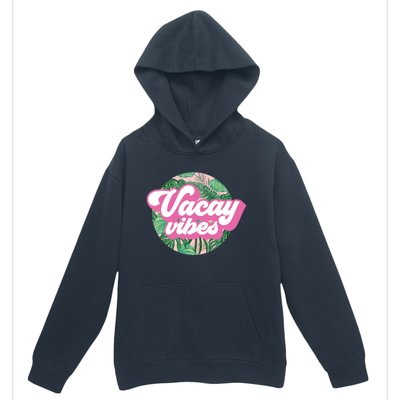 Vacay Vibes Tropical Palm Leaf Graphic Gift Urban Pullover Hoodie