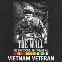 Vietnam Veteran The Wall All Gave Some 58479 Gave All 7 Panel Mesh Trucker Snapback Hat