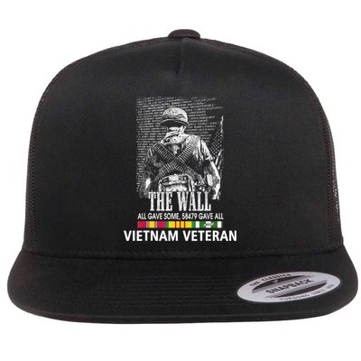 Vietnam Veteran The Wall All Gave Some 58479 Gave All Flatbill Hat