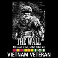 Vietnam Veteran The Wall All Gave Some 58479 Gave All Flat Bill Trucker Hat