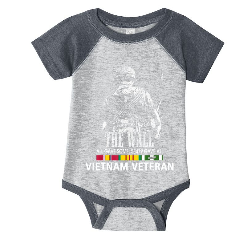 Vietnam Veteran The Wall All Gave Some 58479 Gave All Infant Baby Jersey Bodysuit