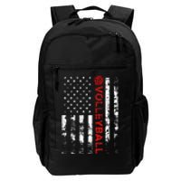 Volleyball Vintage USA American Flag Daily Commute Backpack