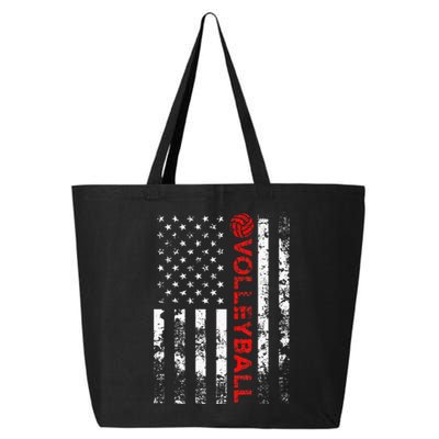 Volleyball Vintage USA American Flag 25L Jumbo Tote