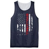 Volleyball Vintage USA American Flag Mesh Reversible Basketball Jersey Tank