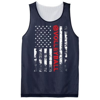 Volleyball Vintage USA American Flag Mesh Reversible Basketball Jersey Tank