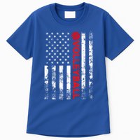 Volleyball Vintage Usa American Flag Gift Tall T-Shirt