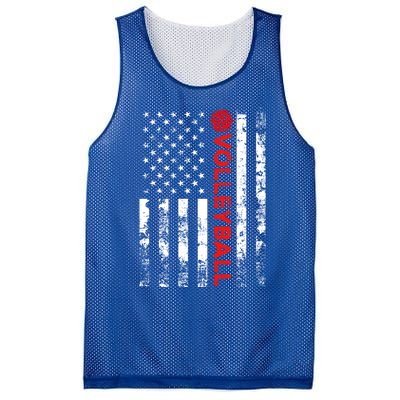 Volleyball Vintage Usa American Flag Gift Mesh Reversible Basketball Jersey Tank