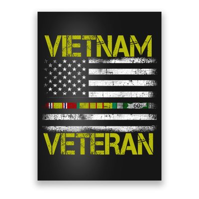 Vietnam Veteran USA Flag Ribbon Gift Poster