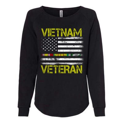 Vietnam Veteran USA Flag Ribbon Gift Womens California Wash Sweatshirt