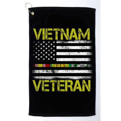 Vietnam Veteran USA Flag Ribbon Gift Golf Towel