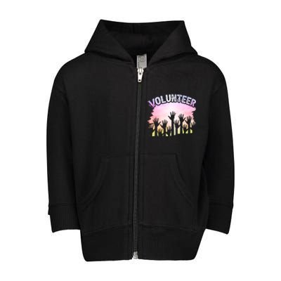 Volunteer Volunteering Unpaid Volunteers Job Gift Toddler Zip Fleece Hoodie