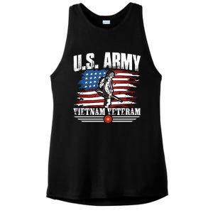 Vietnam Veteran U.S. Army Vet Ladies PosiCharge Tri-Blend Wicking Tank