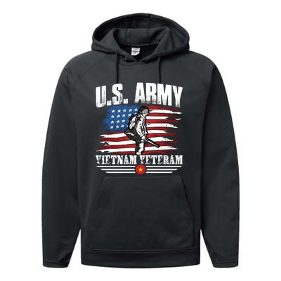 Vietnam Veteran U.S. Army Vet Performance Fleece Hoodie