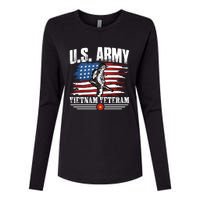 Vietnam Veteran U.S. Army Vet Womens Cotton Relaxed Long Sleeve T-Shirt