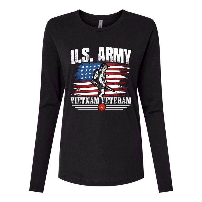 Vietnam Veteran U.S. Army Vet Womens Cotton Relaxed Long Sleeve T-Shirt