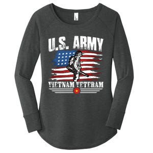 Vietnam Veteran U.S. Army Vet Women's Perfect Tri Tunic Long Sleeve Shirt