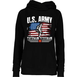 Vietnam Veteran U.S. Army Vet Womens Funnel Neck Pullover Hood