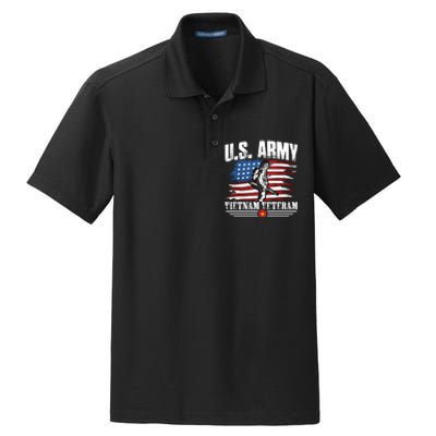 Vietnam Veteran U.S. Army Vet Dry Zone Grid Polo