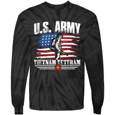 Vietnam Veteran U.S. Army Vet Tie-Dye Long Sleeve Shirt