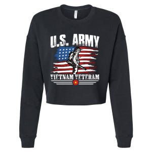 Vietnam Veteran U.S. Army Vet Cropped Pullover Crew