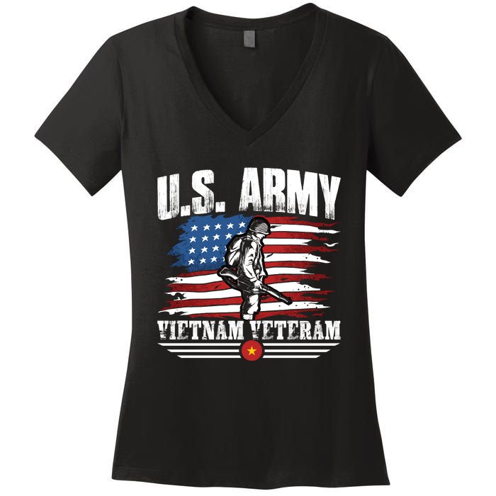 Vietnam Veteran U.S. Army Vet Women's V-Neck T-Shirt