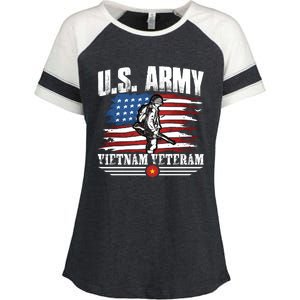 Vietnam Veteran U.S. Army Vet Enza Ladies Jersey Colorblock Tee