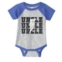 Vintage Volleyball Uncle Game Day Vibes Volleyball Season Gift Infant Baby Jersey Bodysuit