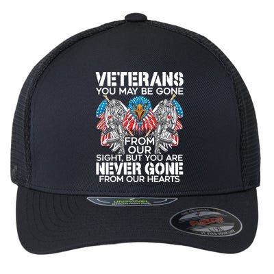 Veterans Vet Usa Flag American Military Memorial Day Gift Flexfit Unipanel Trucker Cap