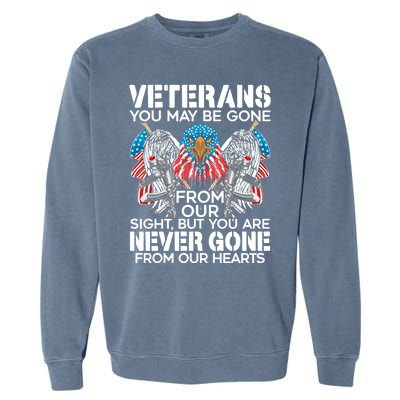 Veterans Vet Usa Flag American Military Memorial Day Gift Garment-Dyed Sweatshirt