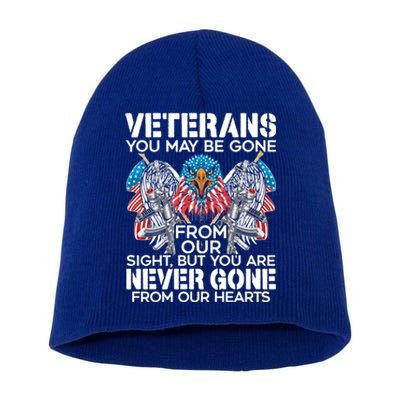 Veterans Vet Usa Flag American Military Memorial Day Gift Short Acrylic Beanie