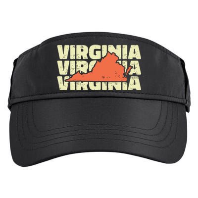 Vintage Virginia Usa State Adult Drive Performance Visor